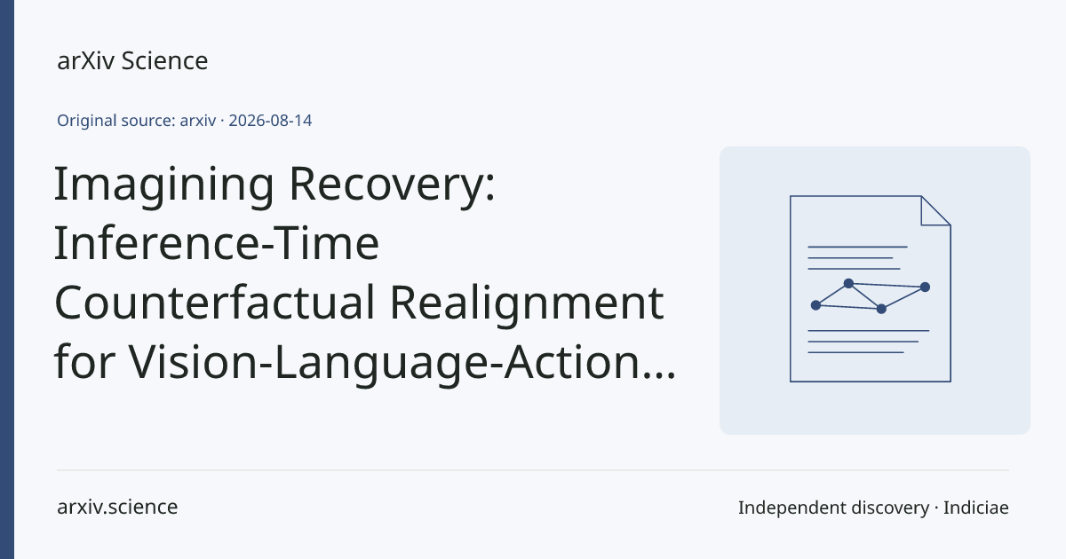 Imagining Recovery: Inference-Time Counterfactual Realignment for ...